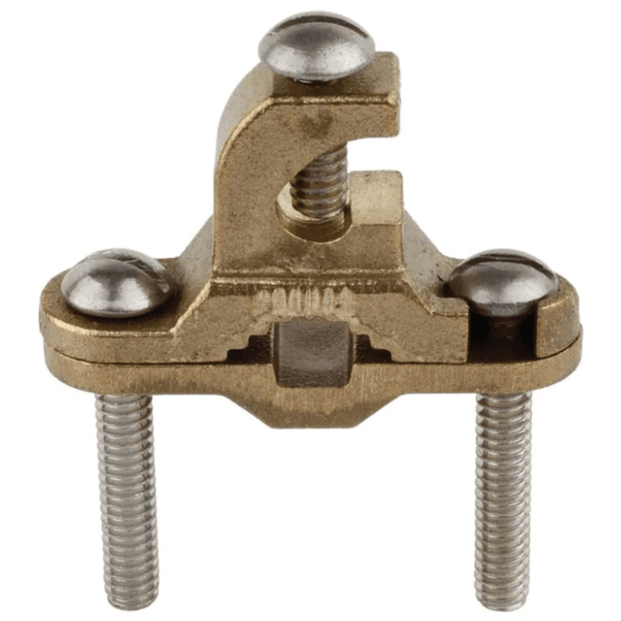 Conversions Technology 3/8 in. to 1 in. Bronze Ground Clamp with Lay-in Lug for 10 - 2 AWG