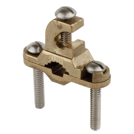 Conversions Technology 3/8 in. to 1 in. Bronze Ground Clamp with Lay-in Lug for 10 - 2 AWG
