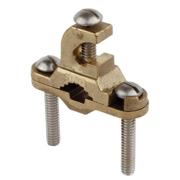 3/8 in. to 1 in. Bronze Ground Clamp with Lay-in Lug for 10 - 2 AWG