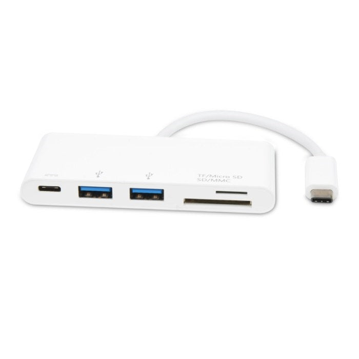 USB C Hub | USB 3.1 Type-C to USB 3.0[x2] + Micro SD + SD/MMC + Type-C Charging - Conversions Technology