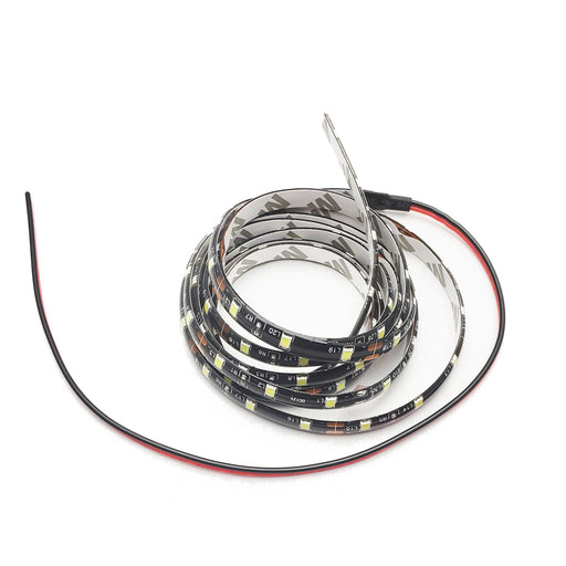 Fuse® LED | Ribbon Light, Cool White, 60leds/m, 8mm, 12V, 12 inch leads, black pcb, IP65 48" - Conversions Technology