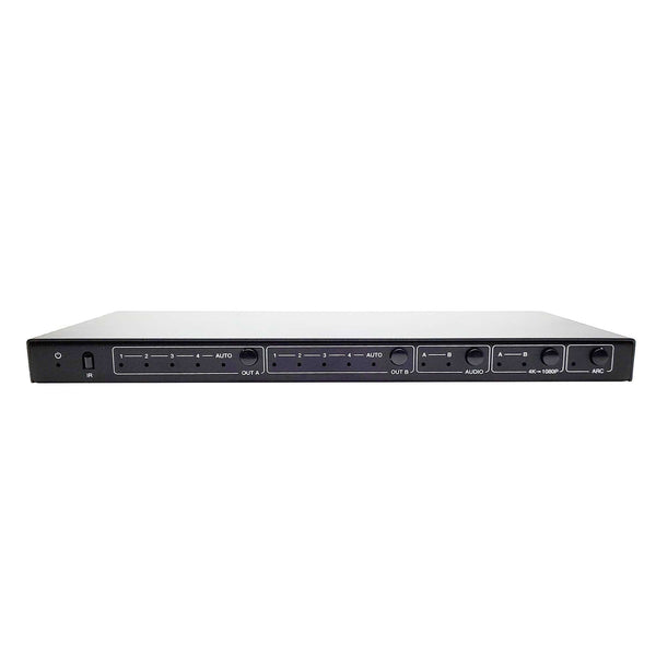 Conversions Technology Audio Video Matrix 4x2 HDMI 2.0 Matrix Switcher with Audio Extractor/Scale/ARC/EDID
