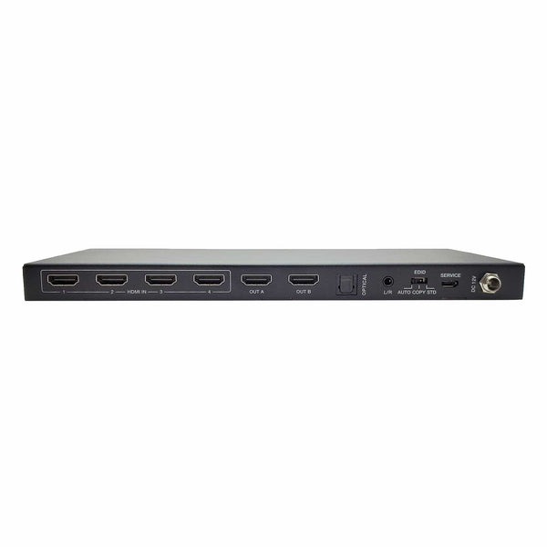 Conversions Technology Audio Video Matrix 4x2 HDMI 2.0 Matrix Switcher with Audio Extractor/Scale/ARC/EDID