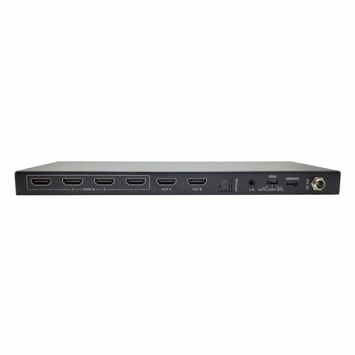 Conversions Technology Audio Video Matrix 4x2 HDMI 2.0 Matrix Switcher with Audio Extractor/Scale/ARC/EDID