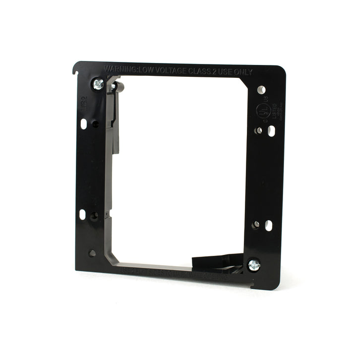 Okta® | AV Wall Plate | Low Voltage Bracket | 2 Gang, Black Easy Install - Conversions Technology