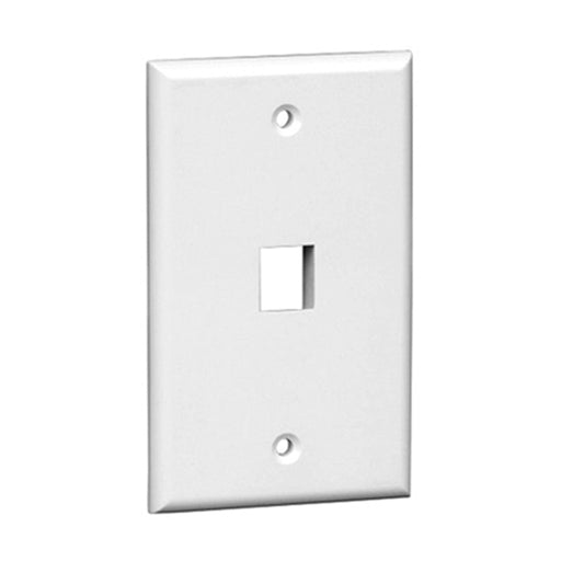 Keystone Wall Plate | 1 Hole, 1-Gang, White - Conversions Technology