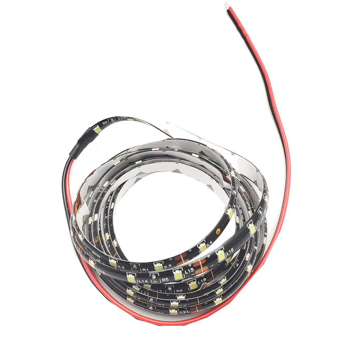 LED | Ribbon Light, Cool White, 60leds/m, 8mm, 12V, 12 inch leads, black pcb, IP65 68" - Conversions Technology