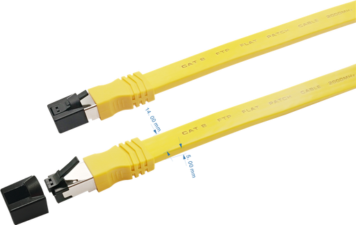 Sigma Wire & Cable | Patch Cord | Cat8, S/FTP Stranded Bare Copper, Flat 3ft - Conversions Technology