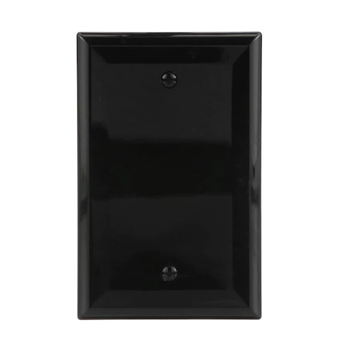 Blank Wall Plate | 1 Gang | Black