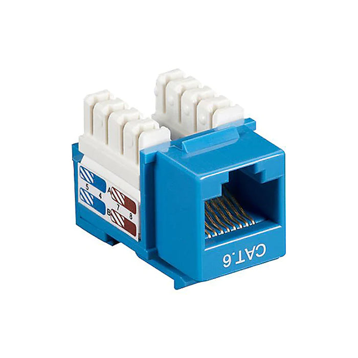 Keystone Insert  |  Cat6  Jack,  Unshielded, Blue