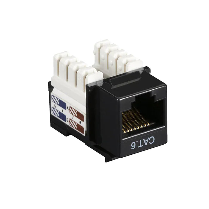 Keystone Insert  |  Cat6  Jack,  Unshielded, Black