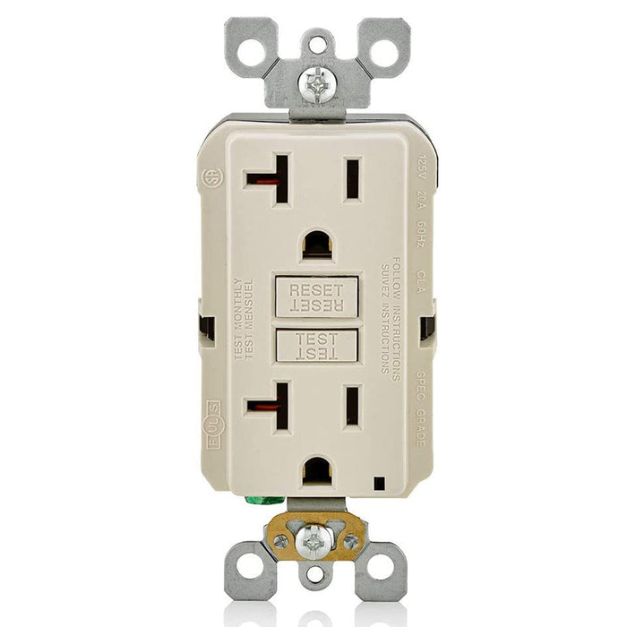 AC Outlet | 20 Amp GFCI Decorator Residential-Commercial (Almond) - Conversions Technology