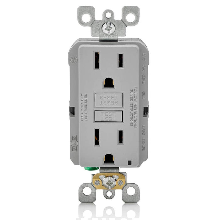 AC Outlet | 15 Amp GFCI Decorator Residential-Commercial (Gray) - Conversions Technology