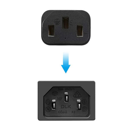 Theta® | Power Cord, IEC-320-C14 to IEC-320-C13 18AWG, 12ft - Conversions Technology