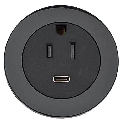 Embedded power outlet with built in fast charge USB type-c | ETL rated - Conversions Technology