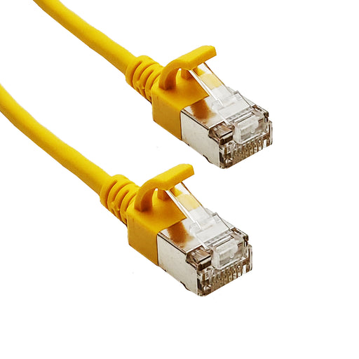 Sigma Wire & Cable | Sigma7 Super Slim Premium Patch Cable | Cat7, Yellow 7ft - Conversions Technology