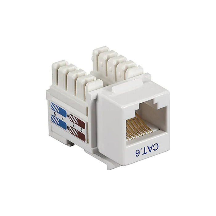 Keystone Insert  |  Cat6  Jack,  Unshielded, White