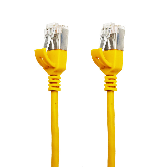 Sigma Wire & Cable | Sigma7 Super Slim Premium Patch Cable | Cat7, Yellow 3ft - Conversions Technology