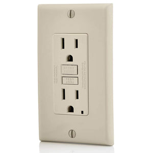 Conversions Technology Hardware > Power & Electrical Supplies > Power Outlets & Sockets AC Outlet | 15 Amp GFCI Decorator Residential-Commercial (Almond)