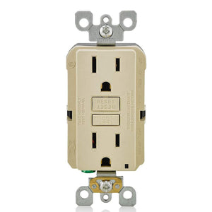 Conversions Technology Hardware > Power & Electrical Supplies > Power Outlets & Sockets AC Outlet | 15 Amp GFCI Decorator Residential-Commercial (Almond)