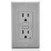 Conversions Technology Hardware > Power & Electrical Supplies > Power Outlets & Sockets AC Outlet | 15 Amp GFCI Decorator Residential-Commercial (Gray)
