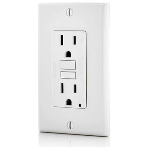 Conversions Technology Hardware > Power & Electrical Supplies > Power Outlets & Sockets AC Outlet | 15 Amp GFCI Decorator Residential-Commercial (White)