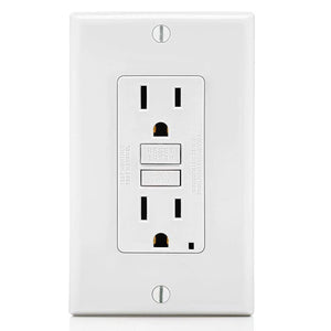 Conversions Technology Hardware > Power & Electrical Supplies > Power Outlets & Sockets AC Outlet | 15 Amp GFCI Decorator Residential-Commercial (White)