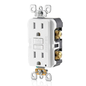Conversions Technology Hardware > Power & Electrical Supplies > Power Outlets & Sockets AC Outlet | 15 Amp GFCI Decorator Residential-Commercial (White)