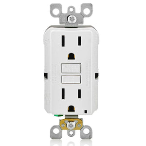Conversions Technology Hardware > Power & Electrical Supplies > Power Outlets & Sockets AC Outlet | 15 Amp GFCI Decorator Residential-Commercial (White)