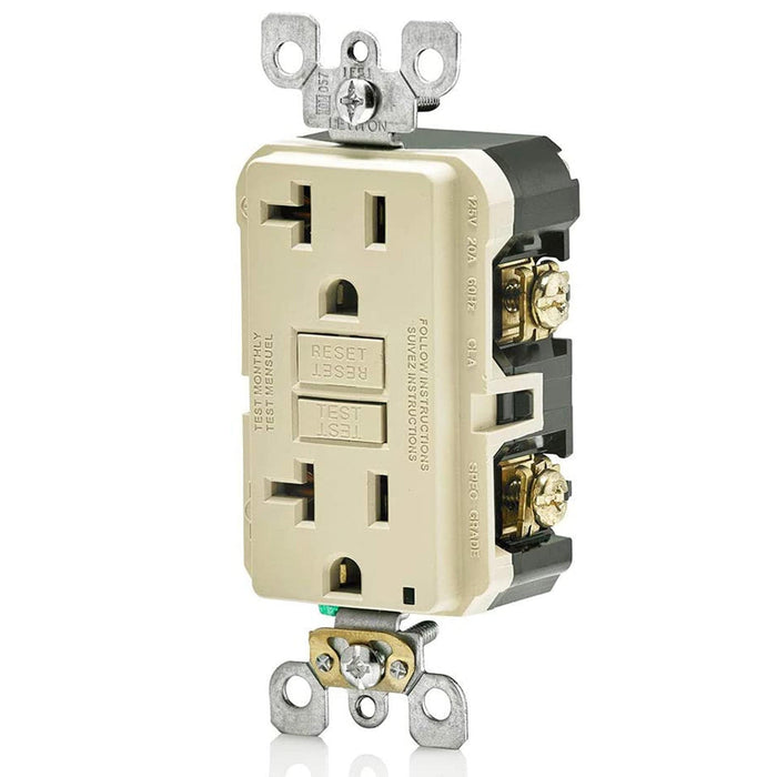 Conversions Technology Hardware > Power & Electrical Supplies > Power Outlets & Sockets AC Outlet | 20 Amp GFCI Decorator Residential-Commercial (Almond)