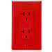Conversions Technology Hardware > Power & Electrical Supplies > Power Outlets & Sockets AC Outlet | 20 Amp GFCI Decorator Residential-Commercial (Red)