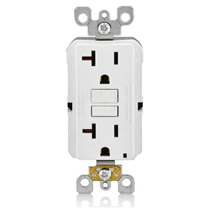 Conversions Technology Hardware > Power & Electrical Supplies > Power Outlets & Sockets AC Outlet | 20 Amp GFCI Decorator Residential-Commercial (White)