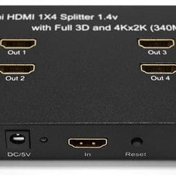 Conversions Technology Audio Video Splitter Audio Video Splitter  |  Mini HDMI 4 Way Vertical Splitter