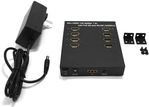 Conversions Technology Audio Video Splitter Audio Video Splitter  |  Mini HDMI 8 Way Vertical Splitter