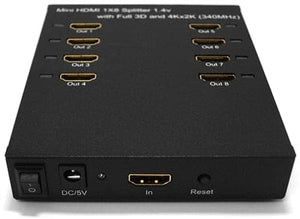 Conversions Technology Audio Video Splitter Audio Video Splitter  |  Mini HDMI 8 Way Vertical Splitter