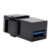 Conversions Technology Keystone Black Keystone Insert  |  USB 3.0,  Coupler Jack