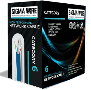 Sigma Wire & Cable Bulk Cat5e Cat5e CMP 1000ft Box  | Gray | Bare Copper | Plenum |  Ethernet Cable