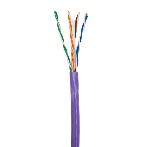 Sigma Wire & Cable Bulk Cat5e Cat5e CMP 1000ft Box | Purple | Bare Copper | Plenum | Ethernet Cable