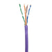 Sigma Wire & Cable Bulk Cat5e Cat5e CMP 1000ft Box | Purple | Bare Copper | Plenum | Ethernet Cable
