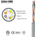 Sigma Wire & Cable Bulk Cat5e Cat5e CMP 1000ft  Box | Red | Bare Copper | Plenum |  Ethernet Cable