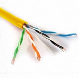 Sigma Wire & Cable Bulk Cat5e Cat5e CMR 1000ft  Reel | Yellow | Bare Copper | Riser | Ethernet Cable