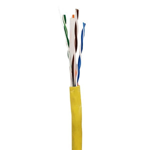 Sigma Wire & Cable Cat6 CMP 1000ft, Box, YELLOW, Solid Bare Copper, Plenum, 23 Awg UTP Ethernet Cable