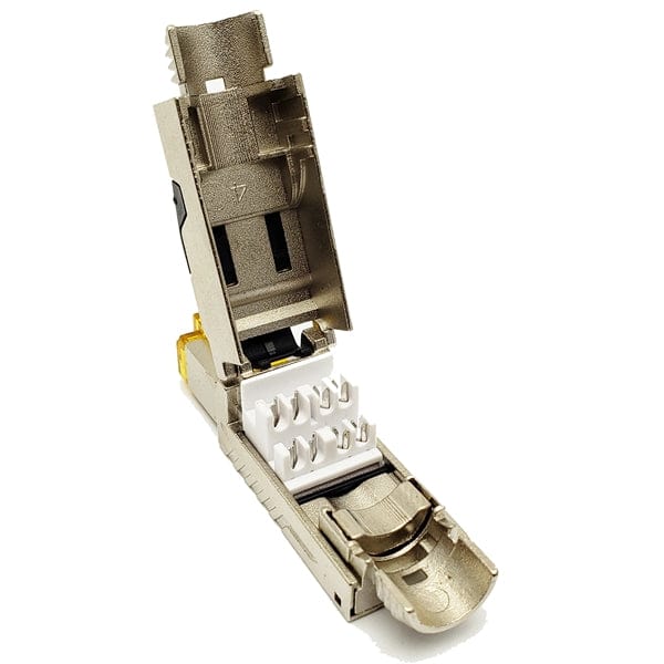 Conversions Technology Modular Plug Connector  RJ45  |  Cat8  8P8C Modular,  Field Terminable Plug,  Shielded,  Screw-Fit Boot