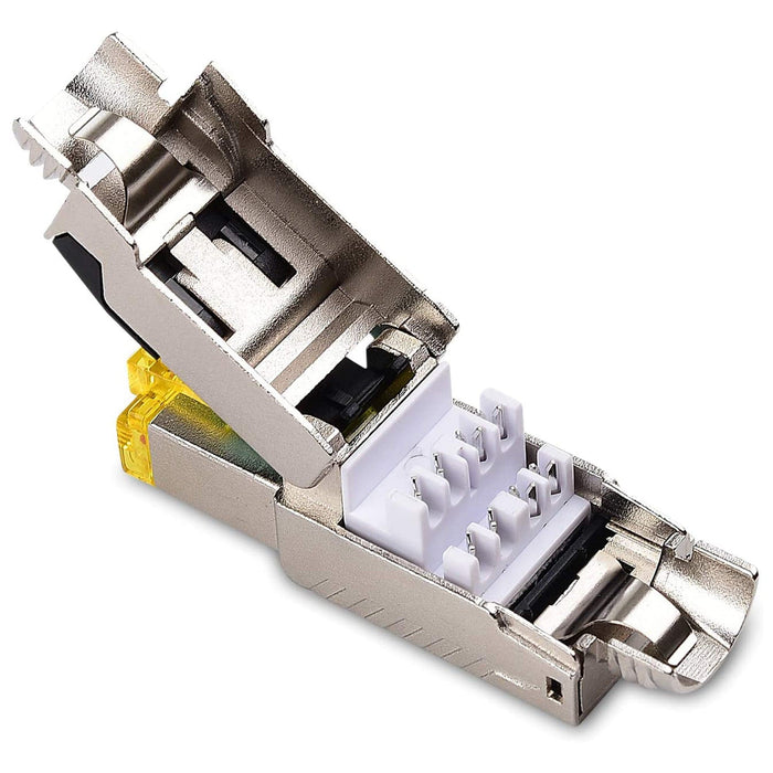 Conversions Technology Modular Plug Connector  RJ45  |  Cat8  8P8C Modular,  Field Terminable Plug,  Shielded,  Snap-In Boot