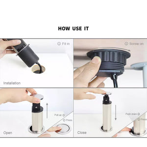 Theta® Pop-Up Power Countertop Power: The Ultimate Compact Charging Solution for Home, Office