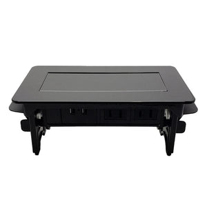 Theta® Pop-Up Power Desktop power push up Gloss Black finish 2 US outlets 2 USB outlets  2.4 amps