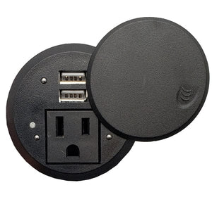 Conversions Technology Hardware > Power & Electrical Supplies > Power Outlets & Sockets Embedded Desktop Power |  Slide out power with 2 USB and 1 AC outlet