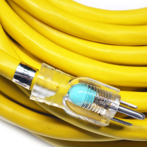 Conversions Technology Extension Cord | 100 ft  SJTW 14/3 Extension Cord with Lighted Ends Yellow