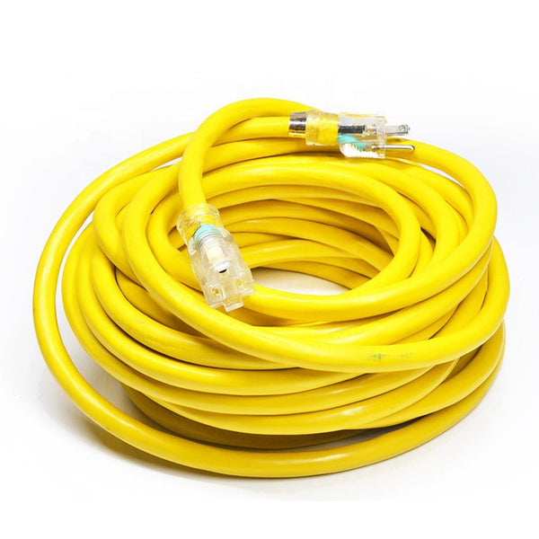 Conversions Technology Extension Cord | 100 ft  SJTW 14/3 Extension Cord with Lighted Ends Yellow