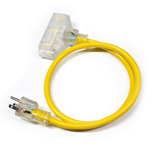 Conversions Technology Extension Cords Extension Cord | 2 foot12/3 Tri-tap 3-Outlet Contractor Extension Cord